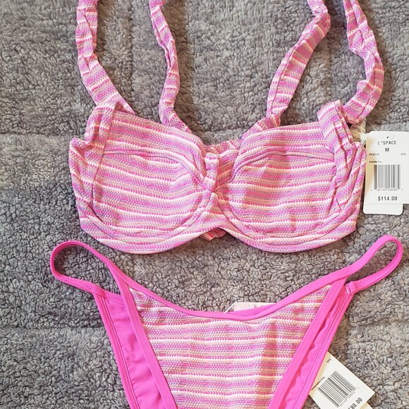 NWT l*space Bikini Set: Camellia Bikini Top Sz Med & Tommy Bitsy Bottom Sz XL - Picture 11 of 13
